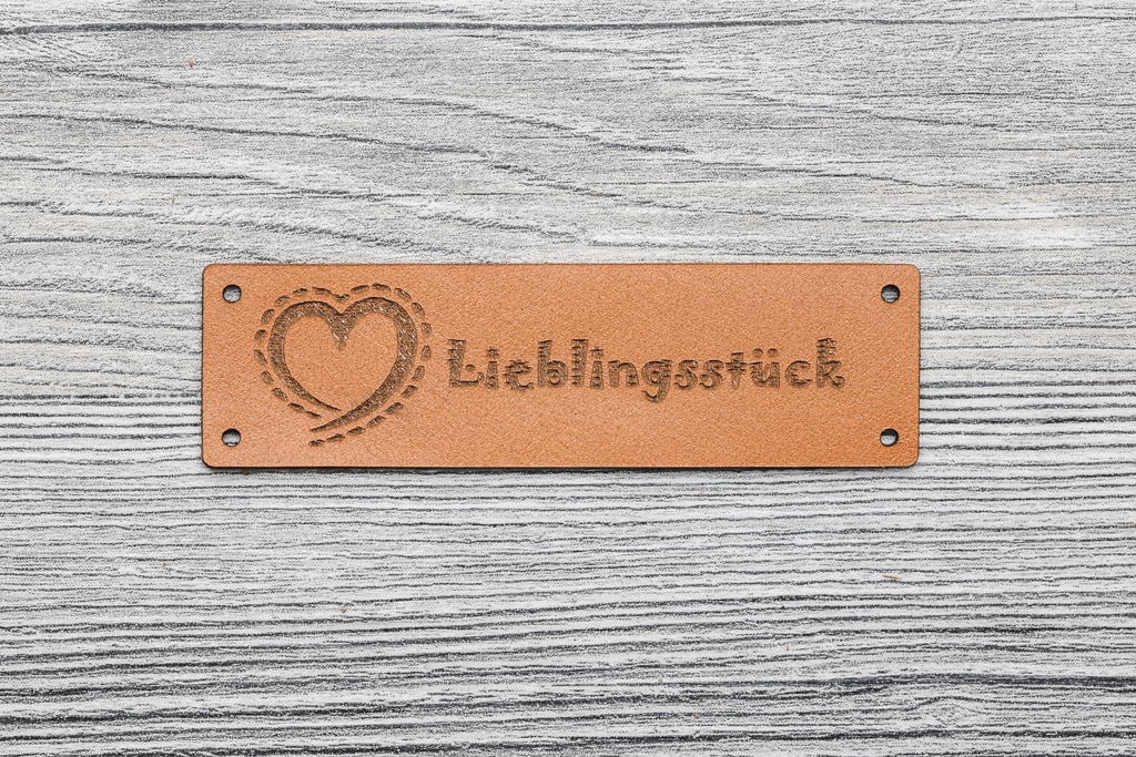 Lederetiketten Lieblingsstuck Rechteckig