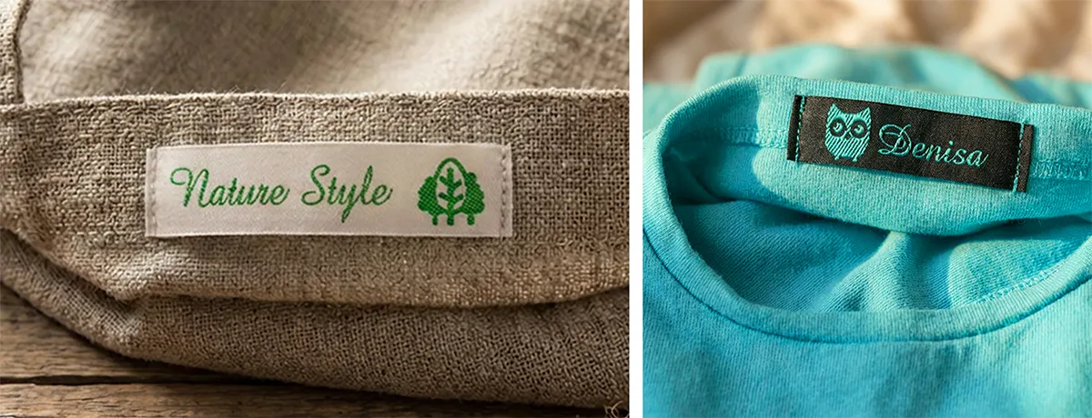 Ein gewebtes Baumwoll-Label verändert: es gibt deinen Kreationen eine hochwertige, natürliche Markenanmutung und macht aus deinem Produkt ein stimmiges Gesamtbild. Ein gewebtes Baumwoll-Label verändert: es gibt deinen Kreationen eine hochwertige, natürliche Markenanmutung und macht aus deinem Produkt ein stimmiges Gesamtbild.