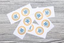 Charity Satinlabel zum Sockenweltrekord - Artikel-Nr. 8805