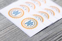 Charity Satinlabel zum Sockenweltrekord - Artikel-Nr. 8805