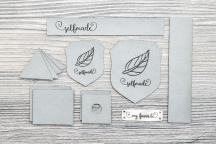 Hoodie-Labelset 'selfmade' (grau) - Artikel-Nr. 9005