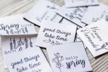 Designer-Set Textiletiketten 'spring love' by Unikati - Artikel-Nr. 9103