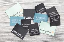 Designer-Set Textiletiketten 'Fokus' by Unikati - Artikel-Nr. 9115