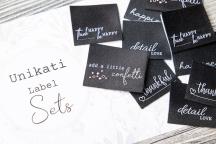 Designer-Set Weblabel 'happiness black and white' by Unikati - Artikel-Nr. 9118
