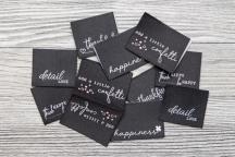 Designer-Set Weblabel 'happiness black and white' by Unikati - Artikel-Nr. 9118