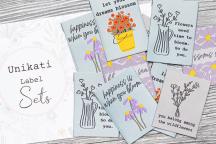 Designer-Set Textillabel 'Flower-Power' by Unikati - Artikel-Nr. 9125