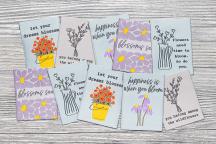 Designer-Set Textillabel 'Flower-Power' by Unikati - Artikel-Nr. 9125