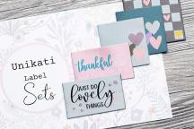Designer-Set Textillabel 'Thankful Hearts' by Unikati - Artikel-Nr. 9128