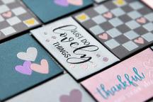 Designer-Set Textillabel 'Thankful Hearts' by Unikati - Artikel-Nr. 9128
