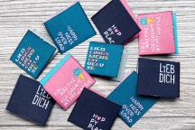 Designer-Set Textillabel 'Happy Vibes' by Unikati - Artikel-Nr. 9130