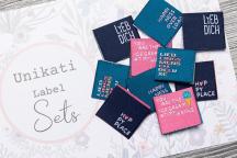 Designer-Set Textillabel 'Happy Vibes' by Unikati - Artikel-Nr. 9130