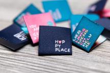 Designer-Set Textillabel 'Happy Vibes' by Unikati - Artikel-Nr. 9130