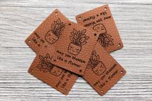 Designer-Labelset 'Bloom & Flower' by Unikati (Apfel-Kunstleder) - Artikel-Nr. 9131