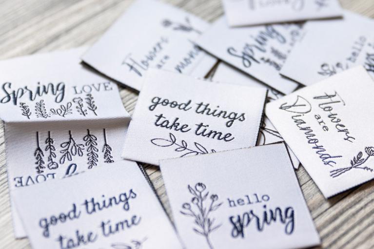 Designer-Set Textiletiketten 'spring love' by Unikati - Artikel-Nr. 9103