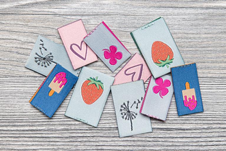 Designer-Set Textillabel \"Summer moments\" by Unikati (Artikel-Nr. 9124)