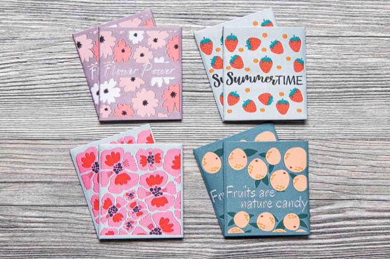 Designer-Set Textillabel \"Fruits and Flowers\" by Unikati (Artikel-Nr. 9126)