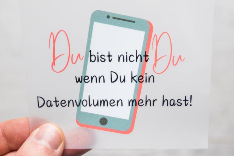 Designer-Bügelbild \"Du bist nicht Du...\" by Unikati – Bag Design (Artikel-Nr. 9410)