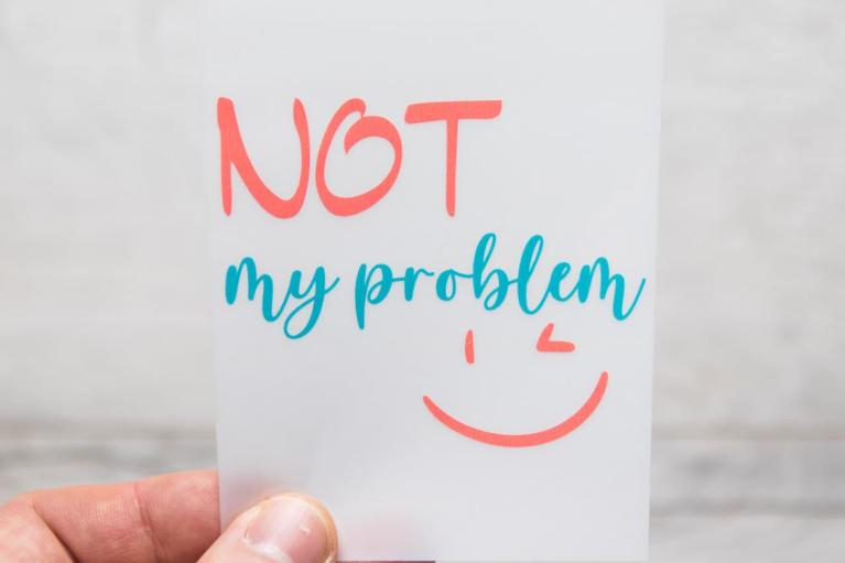 Designer-Bügelbild \"NOT my problem\" by Unikati – Bag Design (Artikel-Nr. 9412)