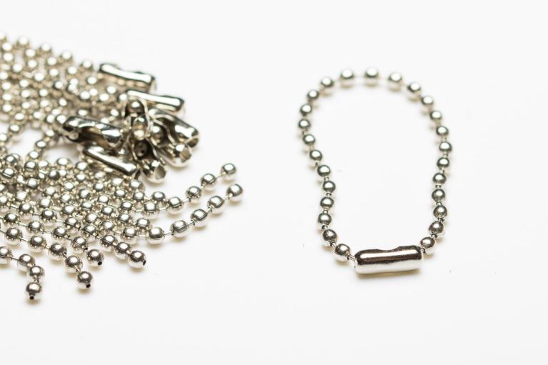 Kugelketten, silber, Ø 2,4 mm, Länge 10 cm - Artikel-Nr. 2103