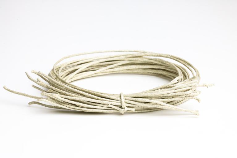 Kordeln natur, gewachst, Ø 1 mm, Länge 25 cm (Artikel-Nr. 882)