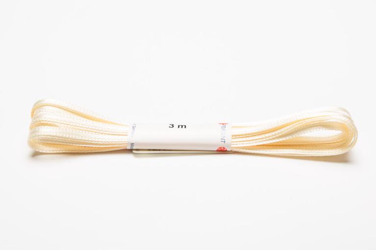 Schmale Satinbänder (3mm), einfarbig (creme) - Artikel-Nr. 888
