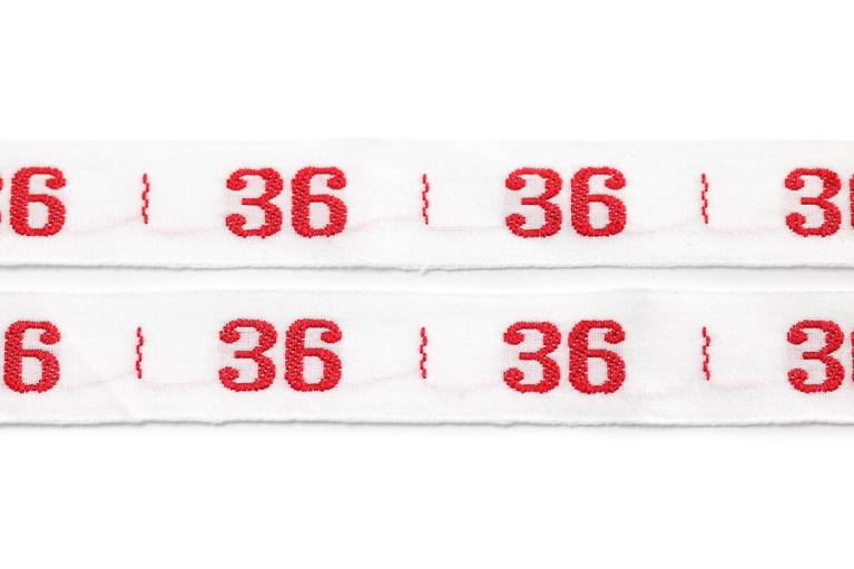 Textiletiketten - Zahlen 15 mm (Artikel-Nr. 905)