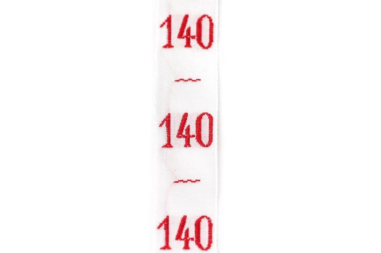 Textiletiketten - Zahlen quer 15 mm (Artikel-Nr. 908)