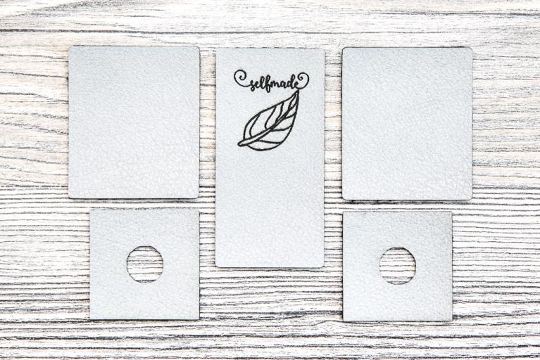 Schalkragen-Labelset 'selfmade' (grau) - Artikel-Nr. 9006
