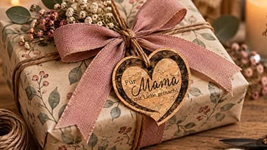 Ein persönlicher Gruß am Geschenk